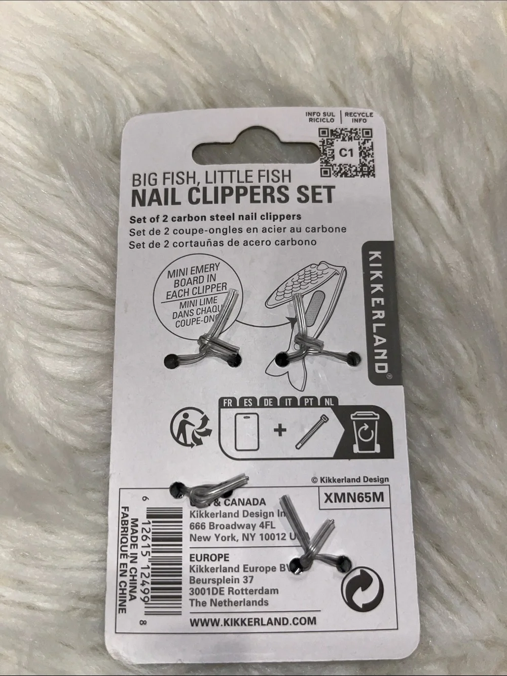 Kikkerland Chrome Fish Nail Clipper Set
